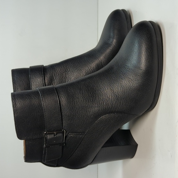 Vionic Alison Black Leather Ankle Bootie boots womans size 9W. EU 41 - Picture 2 of 16